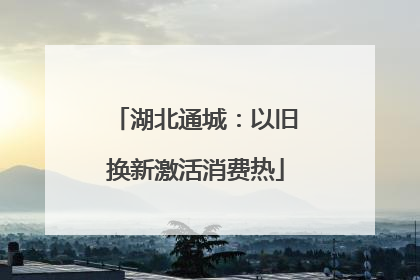 湖北通城：以旧换新激活消费热
